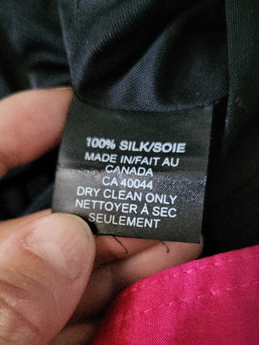 Ross Mayer Pink And Black Silk Dress - Picture 7 of 7